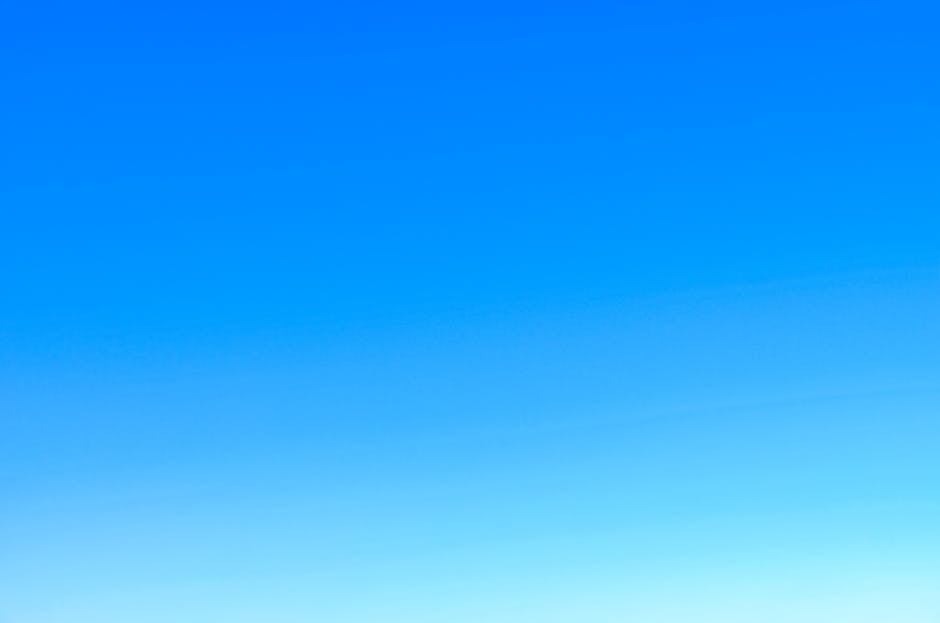 Clean blue sky horizon